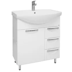 cumpără Dulap pentru lavoar Mashtab 11424 Delfin cu 3 sertare 75cm Alb în Chișinău 