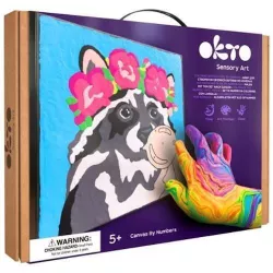 купить Набор для творчества Okto 20002 Pictură pe numere 3D cu plastilină aerată Air Clay 29x29сm: Raton в Кишинёве 