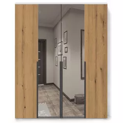 cumpără Dulap Fabrik Home Linia 1600 c зеркалами до пола, белый ясень/дуб эвок în Chișinău 