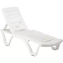 купить Садовая мебель GardenLine Шезлонг KAS0667 White в Кишинёве 