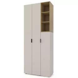 cumpără Dulap Nex Home A003R cu usi batante, 900x420x2300mm, Cashmere/Oak Artisan în Chișinău 