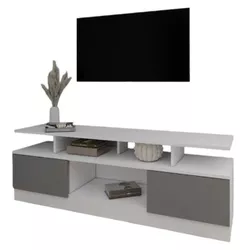 cumpără Comodă TV Smartex (16534) Т9 180cm TV Alb+Grafit în Chișinău 