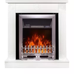 купить Камин электрический ArtFlame Donald & Galileo silver, 865x820x250 mm, Alb в Кишинёве 