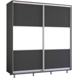 cumpără Dulap Mobildor-Lux Aron cu uși glisante orizontal (180x60x240H cm) Anthracite în Chișinău 