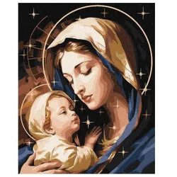 купить Картина по номерам Ideyka (KHO8414) A mother's love with metallic paints, 40х50 в Кишинёве 