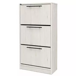 купить Полка для обуви Mashtab 12442 Soria cu 3 sertare (640x290x1250) Stejar Alb в Кишинёве 
