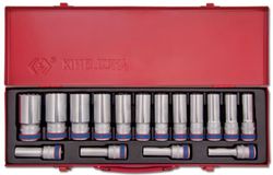 cumpără Set de tubulare, bite, duze King Tony 4316MR набор торцевых головок глубоких 6 гран. 10-32мм 1/2", 16 пр. în Chișinău 