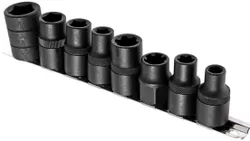 cumpără Set de tubulare, bite, duze JTC JTC-4917S Набор спец. головок 1/2", RIBE: M6S, M8S, M10S, M12S; 5 гран.: 10, 12, 14, 19 мм (8 ед.) în Chișinău 