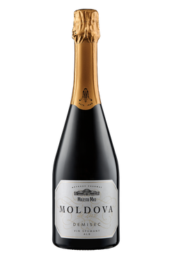 Mileștii Mici Moldova de Lux, игристое белое полусухое вино, 0,75 л