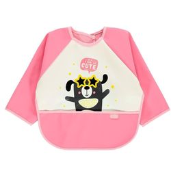 купить Слюнявчики BabyJem 034 Baveta cu maneci si buzunar Polly Bib Roz в Кишинёве 