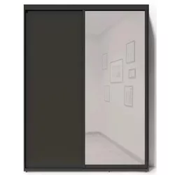 купить Шкаф Fabrik Home Купе 1 зеркало 1600 Oslo базальт в Кишинёве 