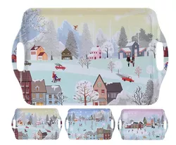 cumpără Tavă de bucătărie Promstore 48933 Tava de Craciun "Sat" 45x30сm, melamina în Chișinău 