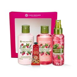 LES PLAISIRS NATURE - Set îngrijirea corpului Zmeură & Mentă