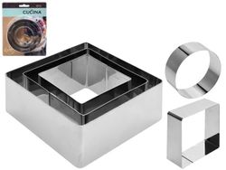 Forme culinare Cucina 3buc, patrat/cerc, metal