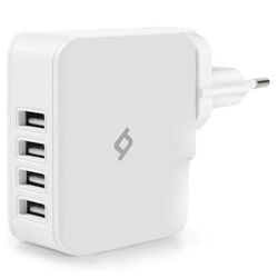 cumpără Încărcător cu fir ttec 2SC02B 5.1A, 4 USB Port, White în Chișinău 