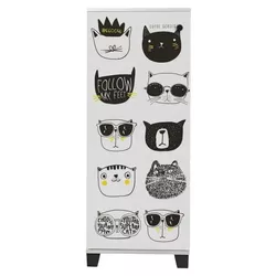 cumpără Raft pentru încălțăminte Trendy Pisicile Filinta, Albe 50x127x38cm în Chișinău 