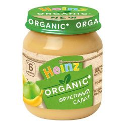 Heinz пюре органик фруктовый салатик, 6 мес, 120 гр