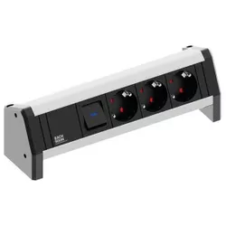 купить Удлинитель электрический BACHMANN 902.0050 Modul desk 3xSchuko 1xSwitch 2 poli led negru в Кишинёве 