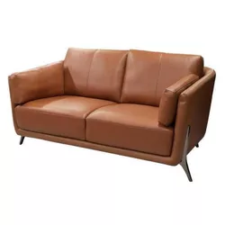 купить Диван Deco Ernest, canapea cu 2 locuri piele naturala Red (623) в Кишинёве 