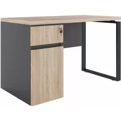 купить Офисный стол DECOPRIM Box incorporat 1200x600(blat Sonoma+cadru negru) в Кишинёве 
