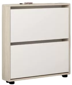 cumpără Raft pentru încălțăminte Mobildor-Lux Leo Slim 50x16x86H cm Sonoma/White în Chișinău 