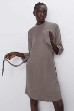 Платье ZARA Серый 1165/642/706