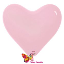 Шар в форме Сердца , цвет Бледно-розовый- 25 см