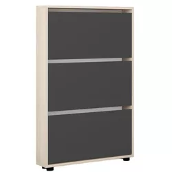 купить Полка для обуви Mobildor-Lux Leo Slim 80x16x125H cm Sonoma/Anthracite в Кишинёве 