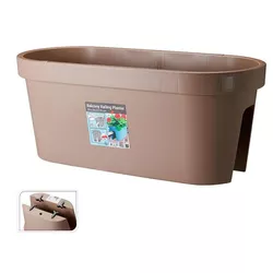 cumpără Ghiveci pentru flori ProGarden 57461 Ghiveci pentru balustrada 59x26x25cm, maro, plastic în Chișinău 