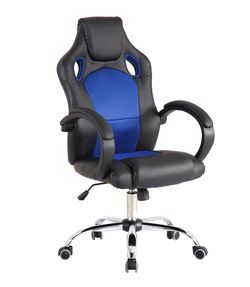 Fotoliu gaming CX 6207 negru cu albastru