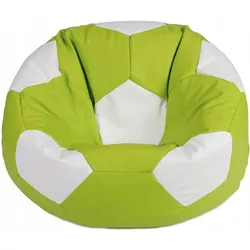 cumpără Fotoliu BeanBag BeanBag BM6011, Minge Ares din piele ecologică, L, verde și alb în Chișinău 