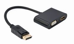 Adapter DP M to HDMI&VGA F  Cablexpert "A-DPM-HDMIFVGAF-01" Display port male to HDMI&VGA fem