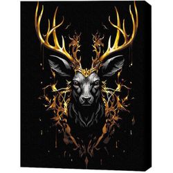 купить Картина по номерам BrushMe BSB0005FC 40x50сm (pânză neagră/fără cutie) Coroana pădurii в Кишинёве 