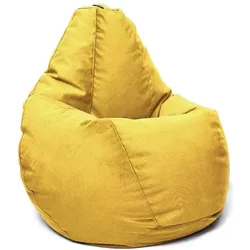 купить Кресло-мешок BeanBag BM5875, Кресло Груша из велюра Maserrati, L, жёлтый в Кишинёве 