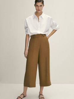 Брюки Massimo Dutti Коричневый 5054/944/707