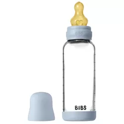 купить Поильник BIBS 5020231 Biberon din sticla anticolici Baby Blue cu tetina din latex 3+ luni, 240ml в Кишинёве 