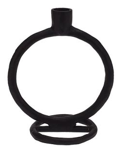 купить Свеча Promstore 41544 Sfesnic metalic Black Ring 15x10x19cm, negru в Кишинёве 