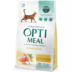 купить Корм для питомцев Optimeal 24231059 Сухой корм Super Premium для взрослых кошек, курица, 10х700гр в Кишинёве 