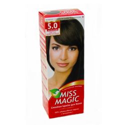 Краска для волос, SOLVEX Miss Magic, 90 мл., 5.0 - Светло-коричневый