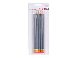 Набор карандашей с резинкой Get-it 6шт HB