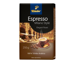 Tchibo Espresso Milano Style, молотый кофе 250 г