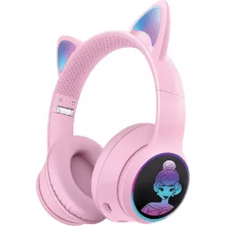 cumpără Căști fără fir Musen LK-032 Princess (Cat Ears), Pink în Chișinău 