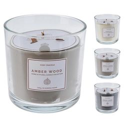 купить Свеча H&S 20295 Lumanare parfumata in pahar 14X14cm, 1200 g, 3 arome в Кишинёве 