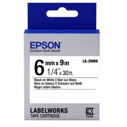 Tape Cartridge EPSON LK2WBN; 6mm/9m Standard, Black/White, C53S652003