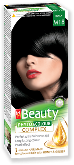 Vopsea p/u păr, SOLVEX MM Beauty, 125 ml., M18 - Negru