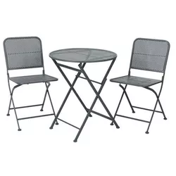 купить Садовая мебель Holland 50629 Комплект мебели 3ед: стол D60, H70cm и 2стула 38x41xH78cm в Кишинёве 