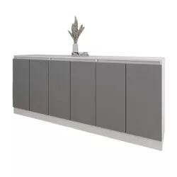 cumpără Comodă Smartex (16479) Т8 180cm Alb+Grafit în Chișinău 