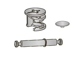Set Excentric, diblu dublu Ø 15 + capac INDAUX