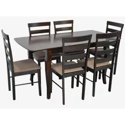 купить Комплект стол и стулья Evelin di Costacurta стол HV-29V Chocolate + 6 стульев Gloria Chocolate/Ekea-12 (Dark Brown) в Кишинёве 