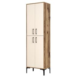 cumpără Dulap penal Trendy Berlin A-Nuc, Crem 60x200x35cm, multifunctionala (GTR006636) în Chișinău 